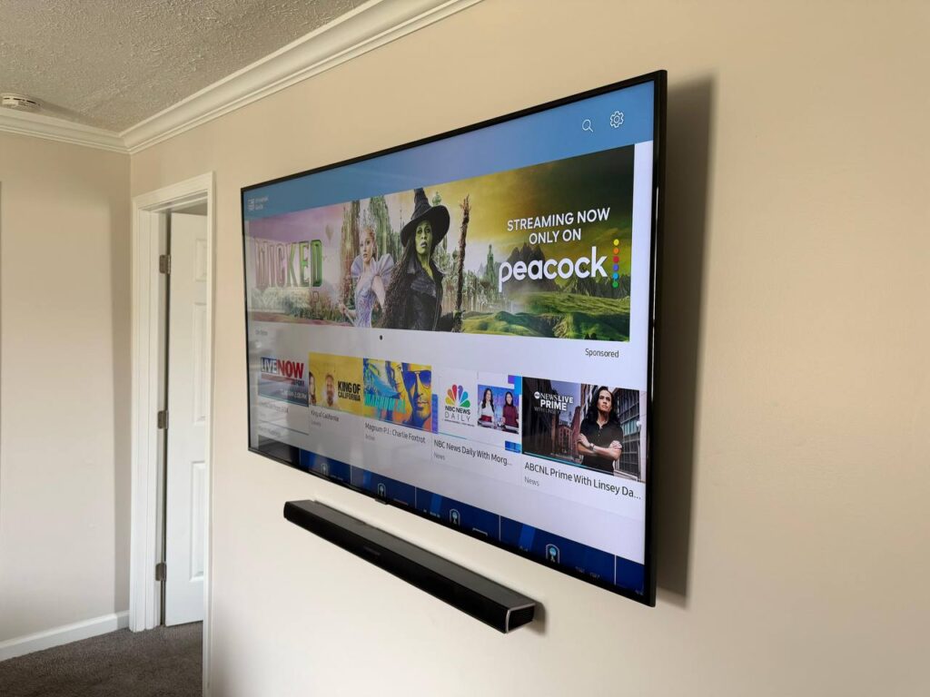 Premium clean TV wall installation in a Houston home