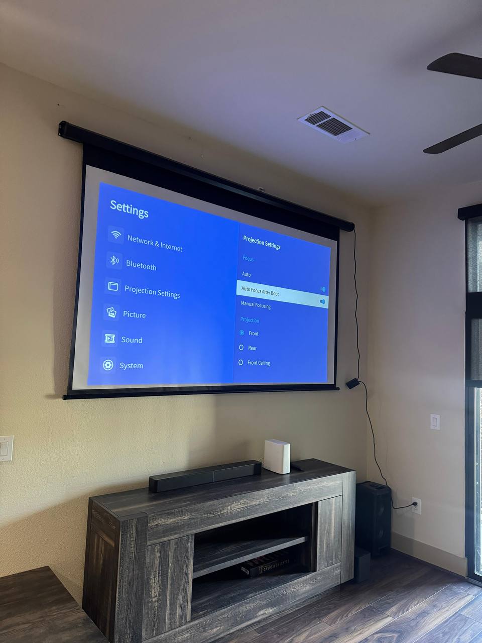 Precision premium wall mounted TV installation with clean alignment in Houston